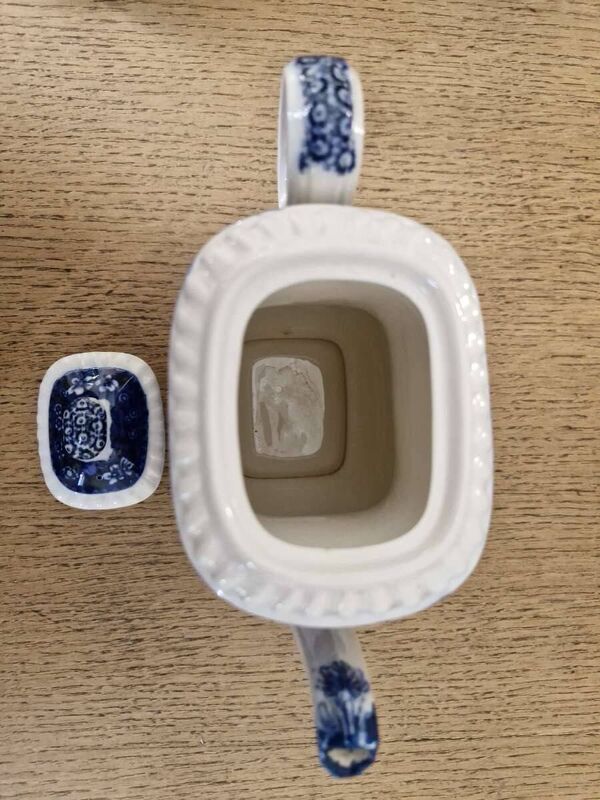 Théière ancienne rare en porcelaine – Copeland England Spode’s Tower