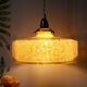 Vintage Art Deco yellow Clichy glass pendant light