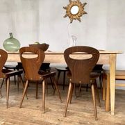 Farm table bistro bar light wood foot fuseau