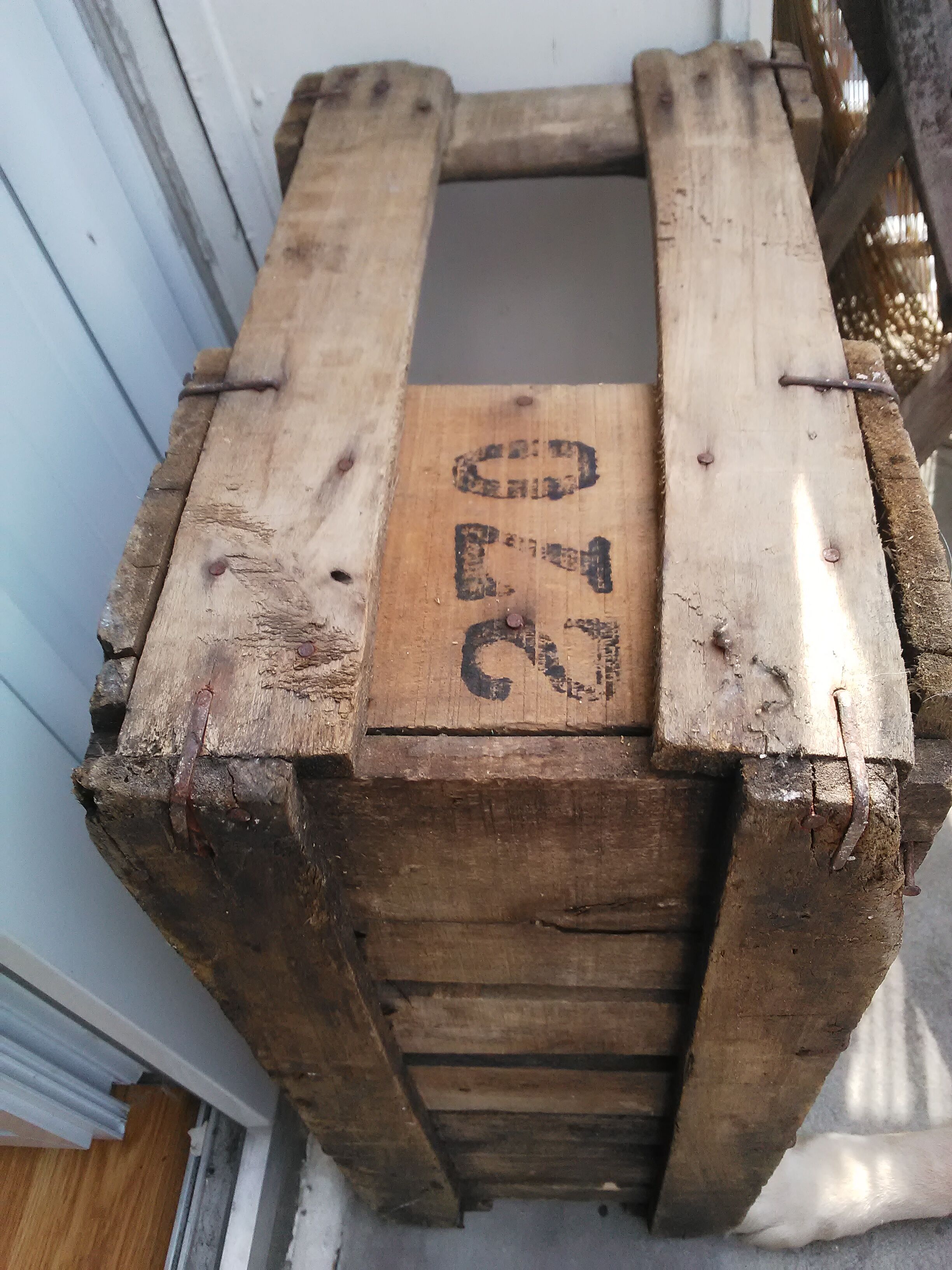 Bottles in wooden box