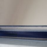 Art deco blue pressed glass tray