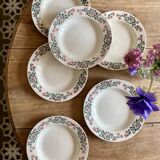Set of 6 vintage hollow plates model Cécile de HBCM (LOT 2)