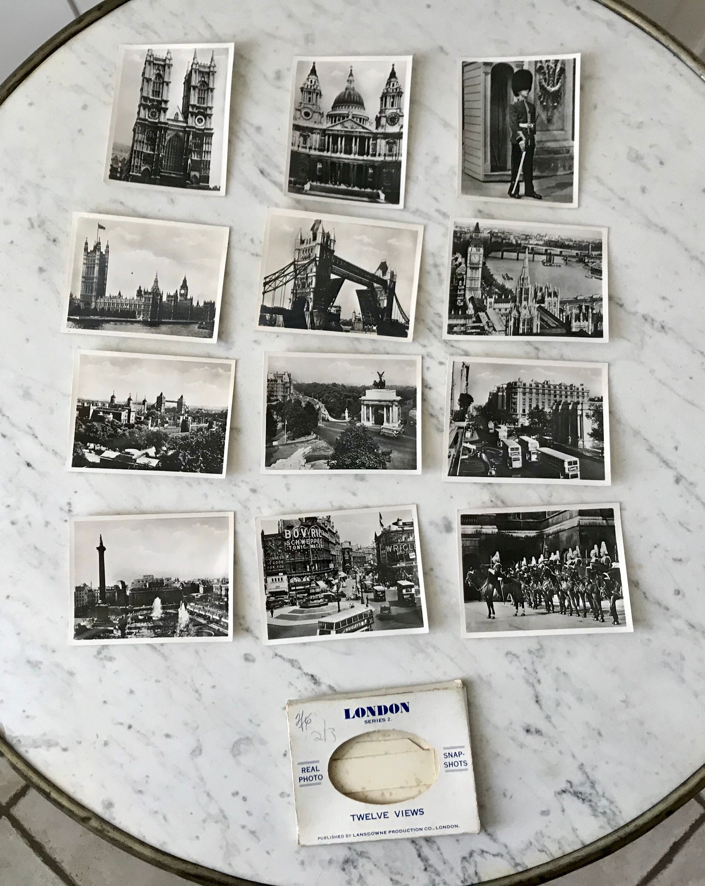 Set of 12 vintage silver photos London 70s-80s