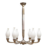 Lustre Art Déco laiton argenté, 1920
