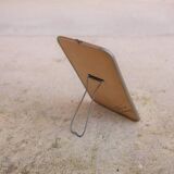 Vintage silver barber's mirror 20cm x 13cm