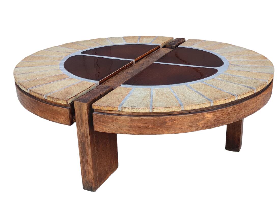 Old Roger Capron Vallauris/coffee bean coffee table