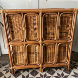 Rattan chest of drawers lockers