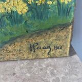 Flower landscape signed 1960