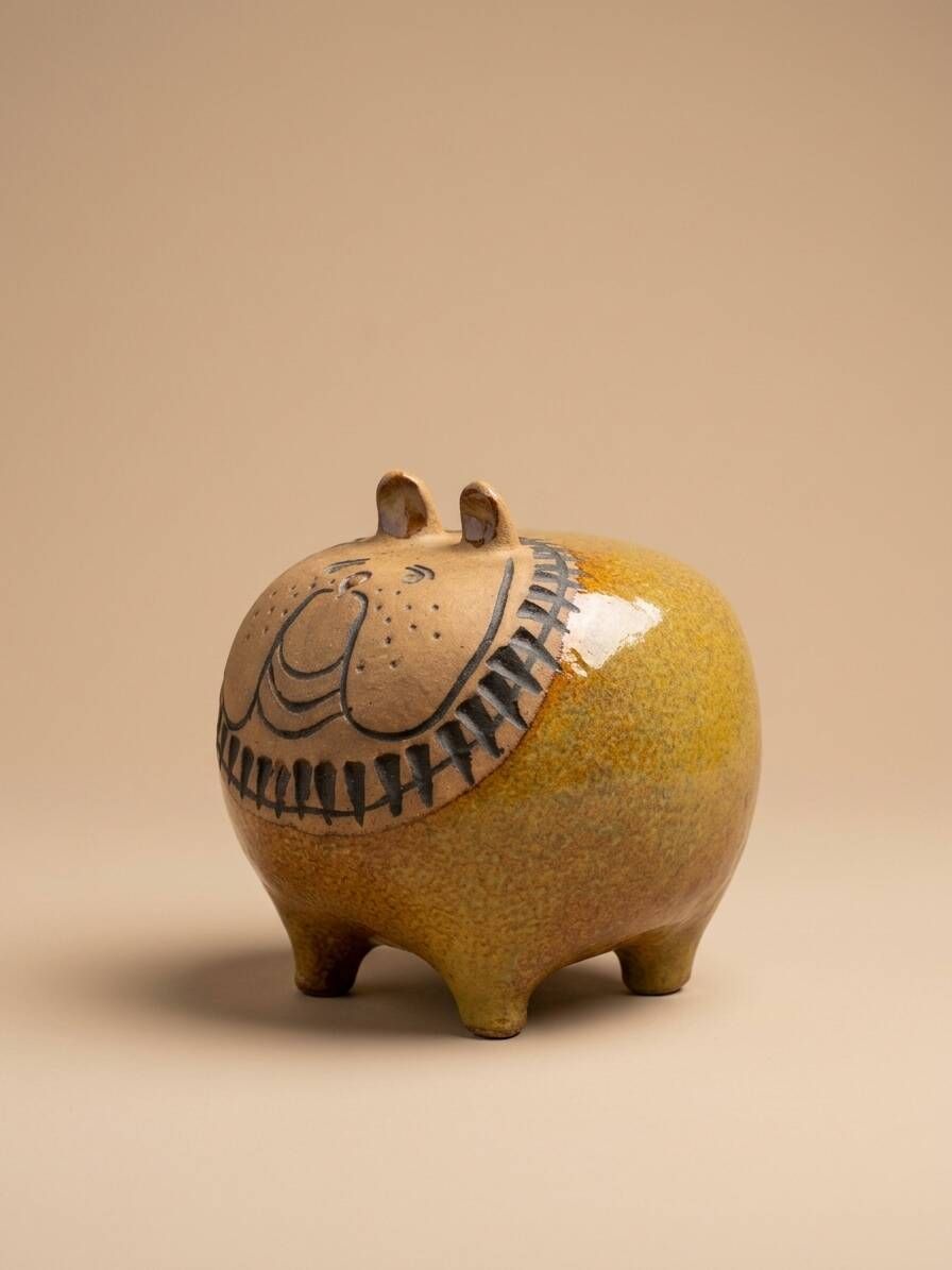 Ceramic Bulldog by Lisa Larson for Gustavsberg (Stora Zoo Series, 1959) -