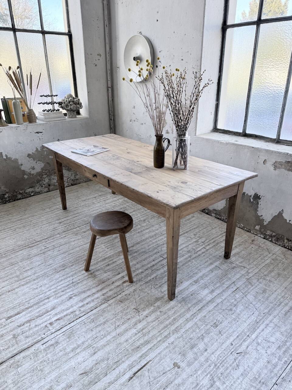 1950 pine farmhouse table 2m