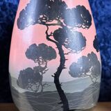 Vallauris Gabs: series of 6 ceramic vases from the Art Deco period around 1930, signed on the base