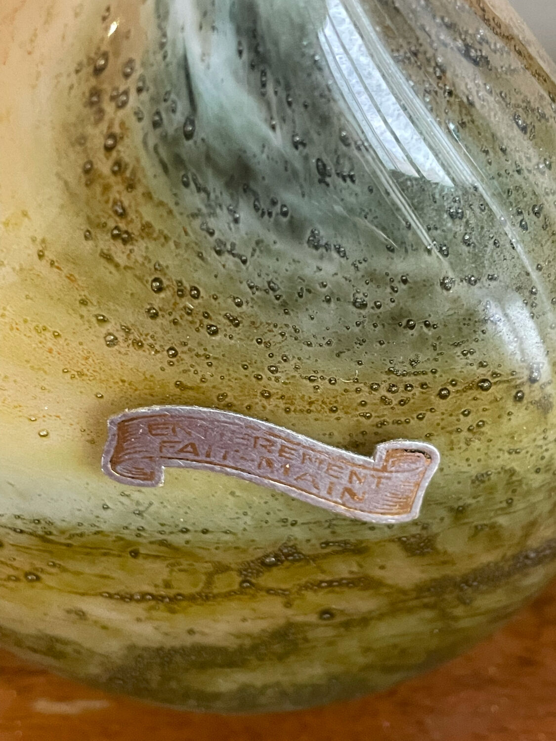 Perfume bottle with pear