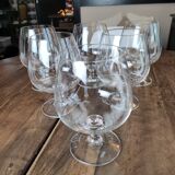 Set of 6 XXL crystal tasting wine glasses