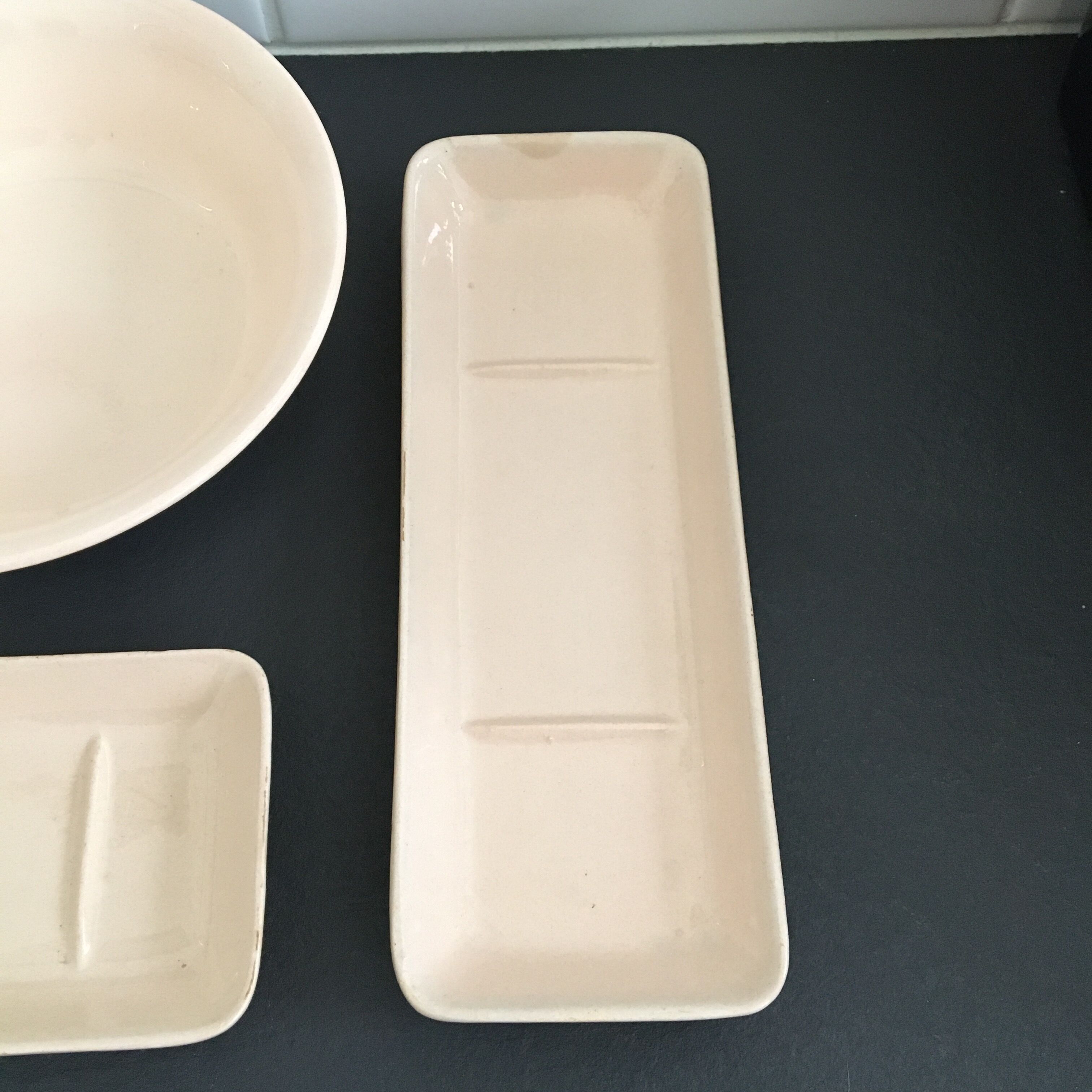 Set cup and soap holder Digoin Sarreguemines