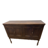 Antique Spanish sideboard in solid walnut – late 19th century