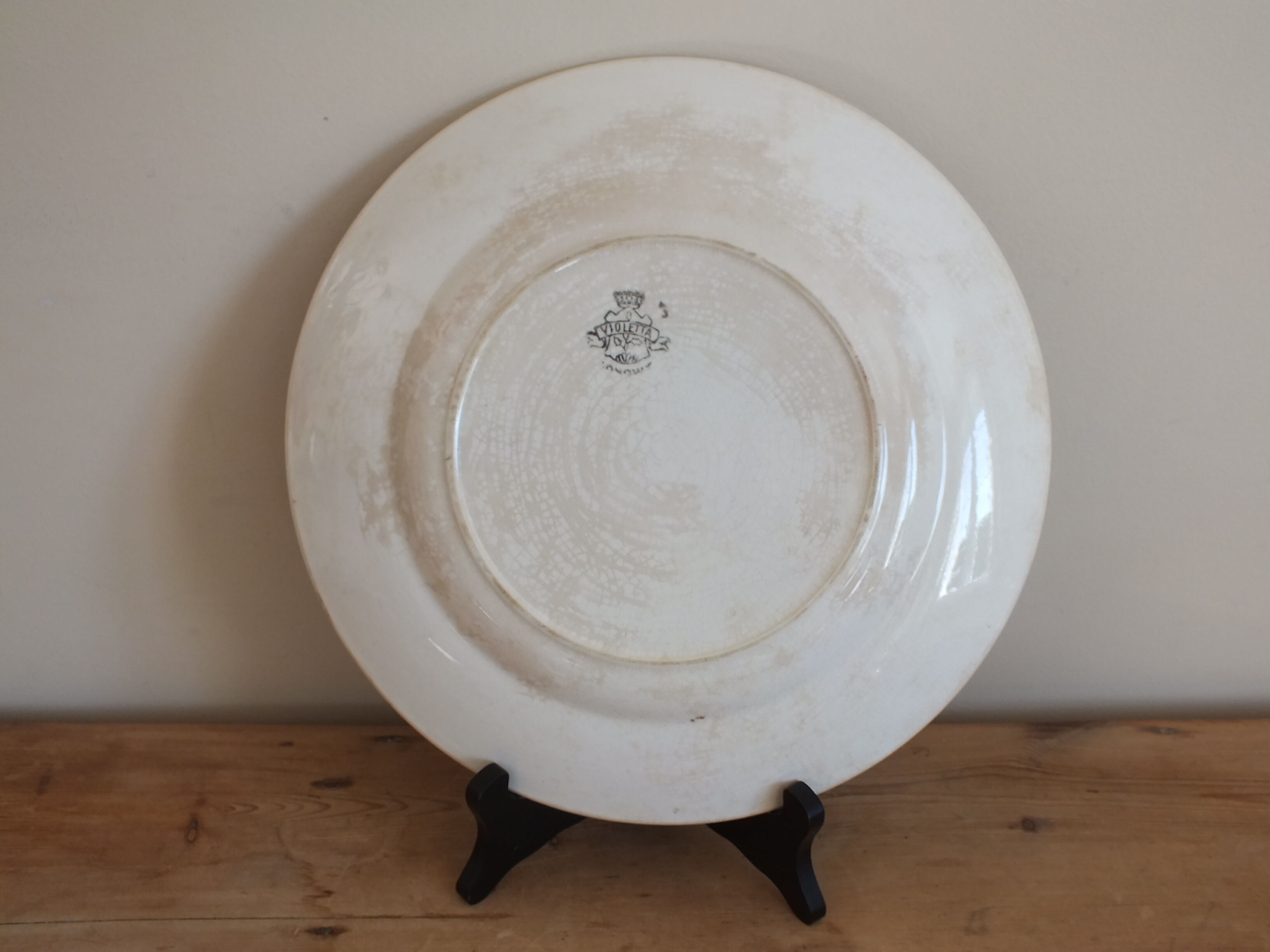 Set of 3 old dishes Longwy Violetta