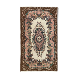Vintage turkish rug 216x122 cm shabby carpet central anatolian medium