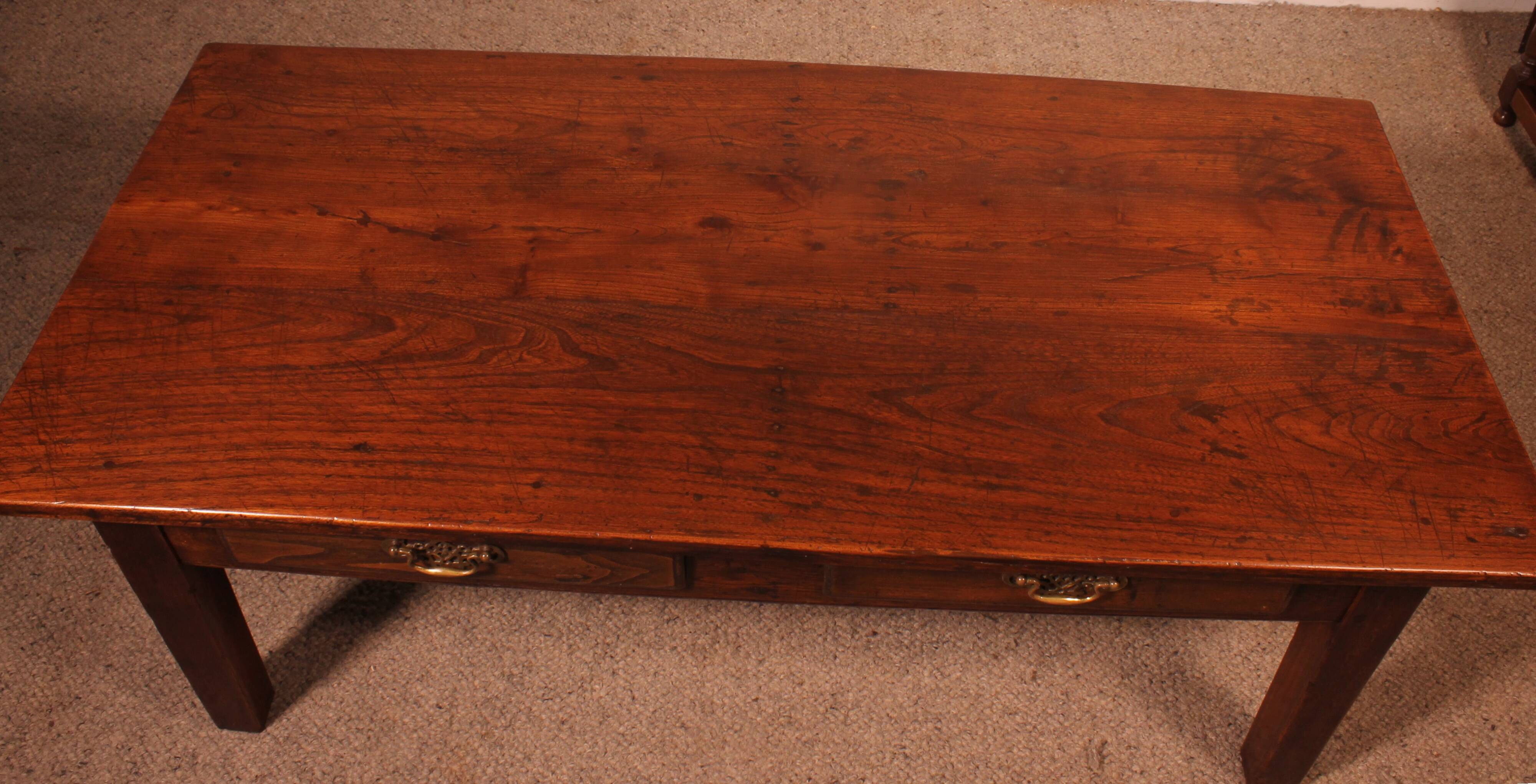 French coffee table in chestnut - 19th century