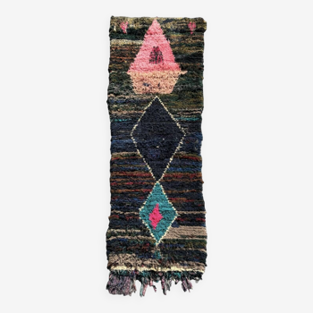 Large berber boucherouite hallway rug