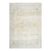 Tapis persan fait main en laine et coton orange des années 1970 246x345