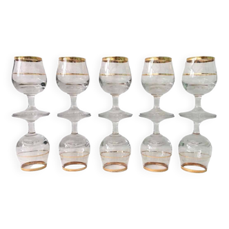 Set of 10 vintage alcohol glasses