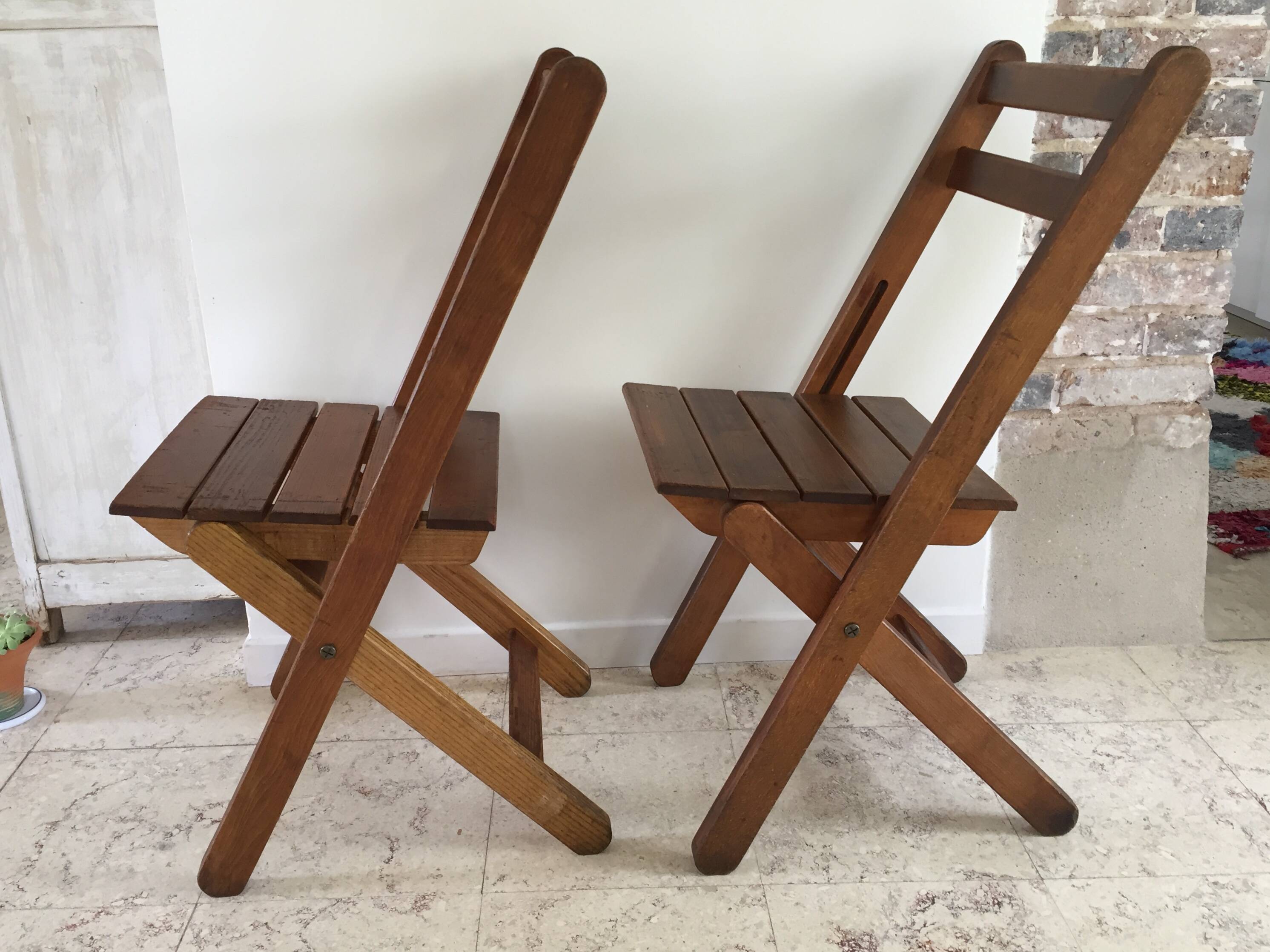 Folding chalet chairs "wood fire"