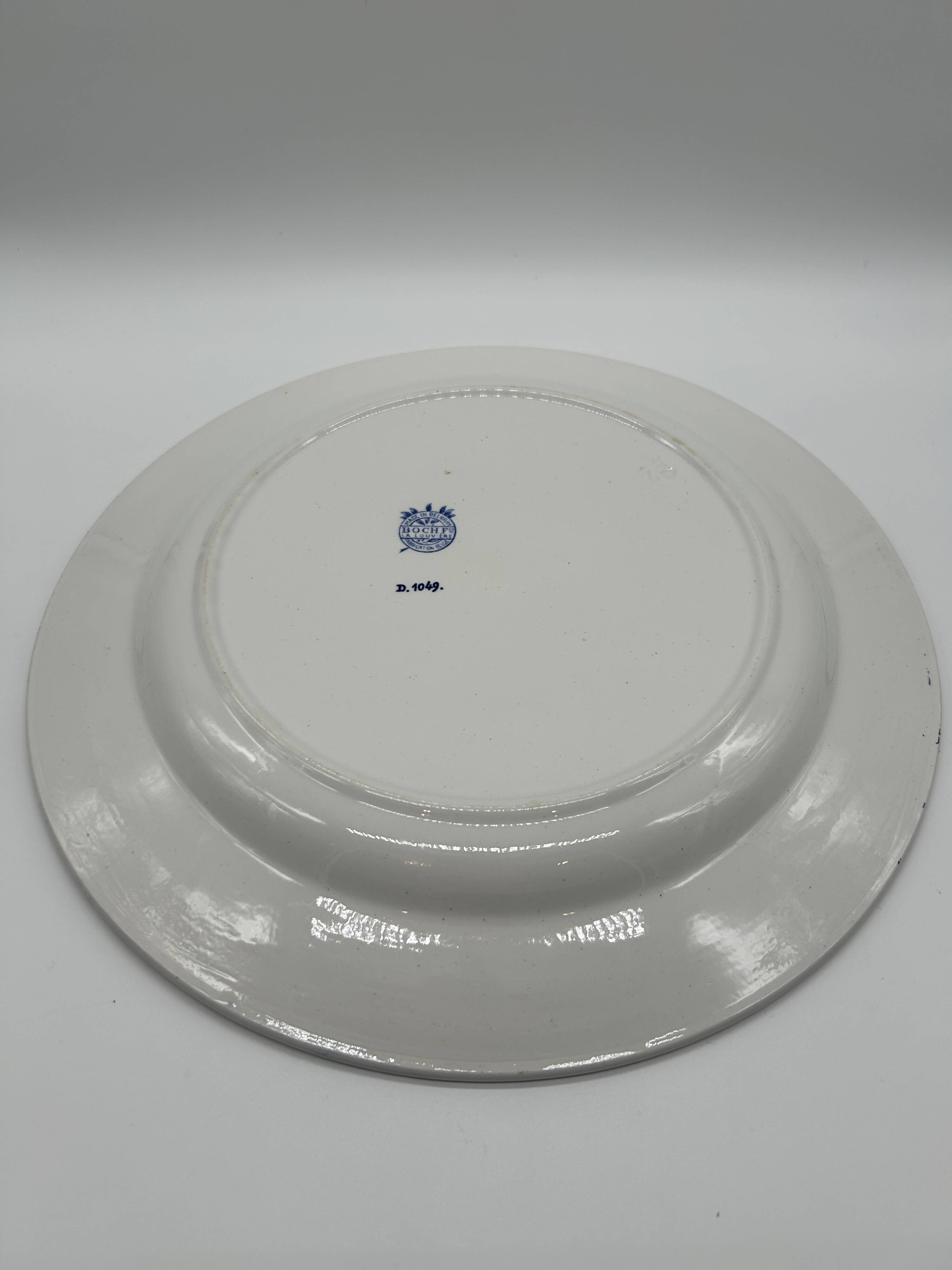 Large art deco plate - boch freres - d1049