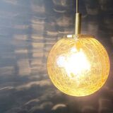 Globe pendant light by Glashutte Limburg, 1960s