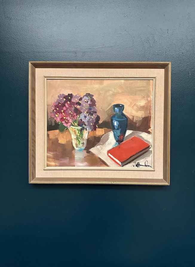 Original Swedish Oil on Canvas – “Still Life” – Signed – Vintage & Framed