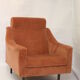 Paire de fauteuils cube en velours style Italien années 70