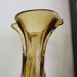Vase vintage de la verrerie de Zabkowice Steelworks, Pologne, Années 70