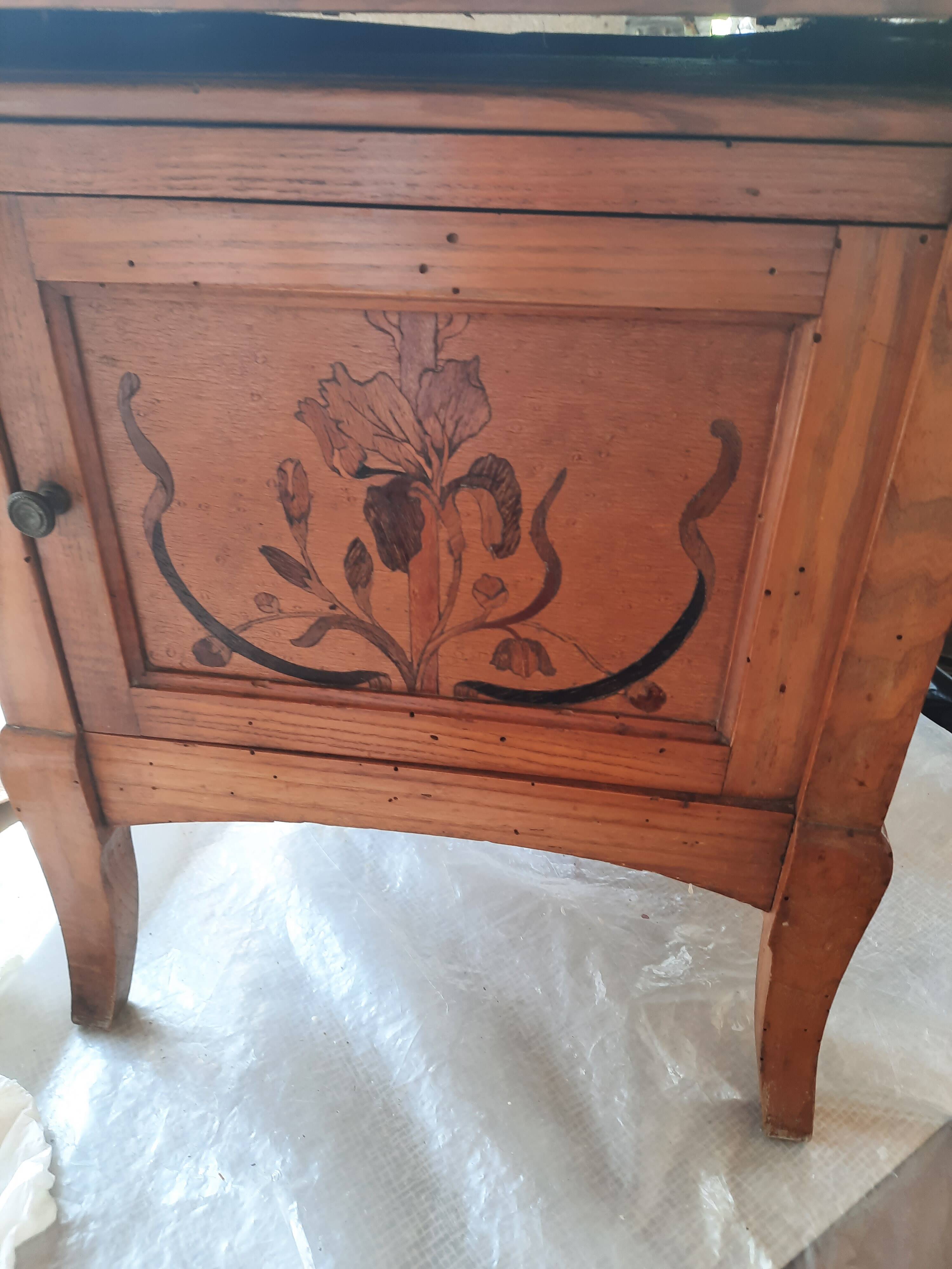 Art Nouveau period bedside table