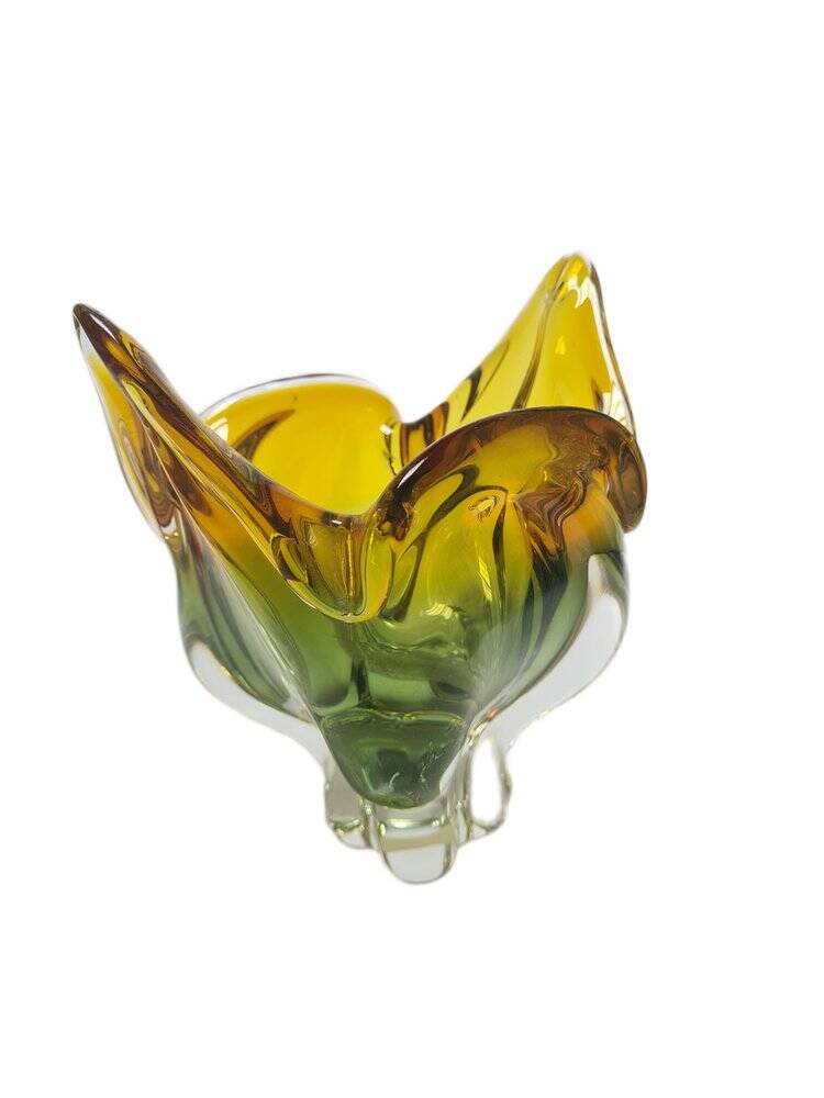 Vase by J. Hospodka for Chribska Glassworks, Former Czechoslovakia, 1960s