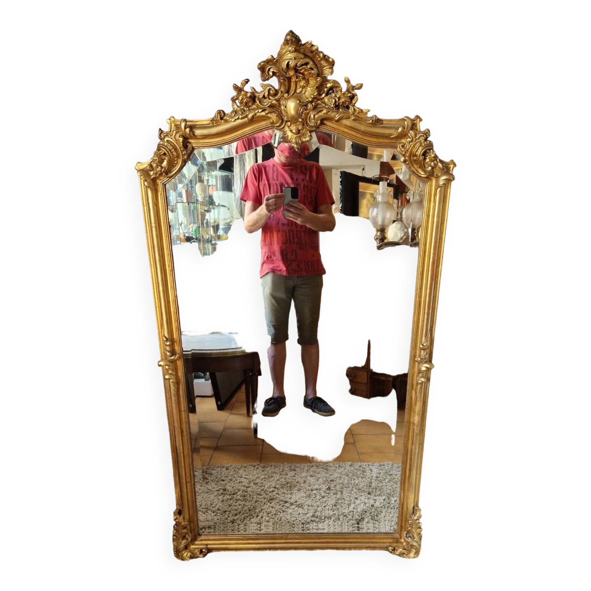 Golden Louis XV mirror
