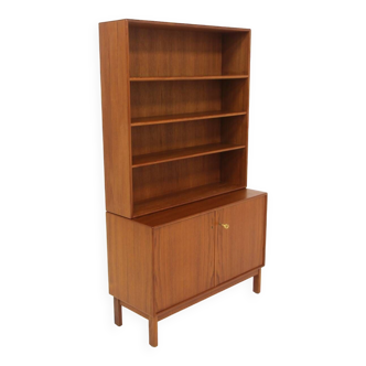 Scandinavian teak bookcase, Wirserums Nya Möbelfabrik, Hultarp, Sweden, 1960