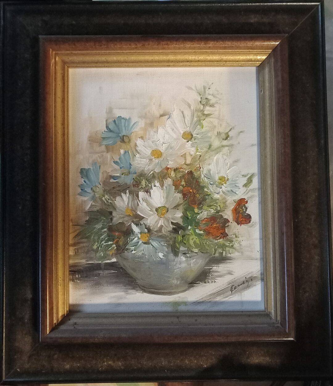 Superb oil on canvas signed by Pierre Sorel - Bouquet of flowers - Gilded frame