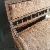 Bench decorated with flowers