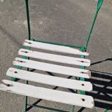 Set of 4 folding wrought iron bistro chairs