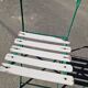 Set of 4 folding wrought iron bistro chairs