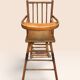 Chaise haute pour enfant en bois courbé