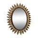 Deknudt 1950 large golden oval mirror  - 70x56cm