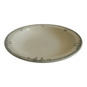 grand plat creux ancien St Amand art table antique french earthenware dish