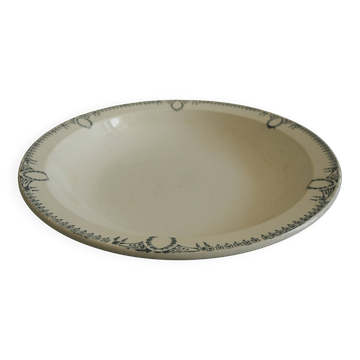 grand plat creux ancien St Amand art table antique french earthenware dish