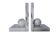 Vintage bookends in grey veined white marble – Minimalist design