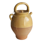 Yellow glazed terracotta jug