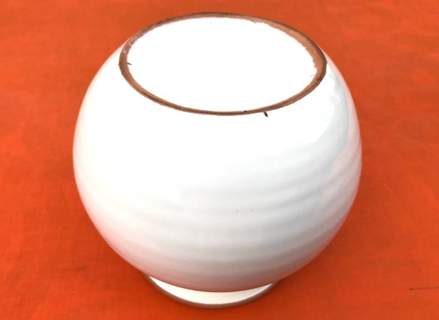 1960s glazed ceramic ball vase