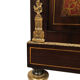 Varnished wood showcase and gold decoration in imitation of the so-called Boulle marquetry