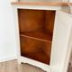 Corner unit in 2 parts, grey/beige and cane work.