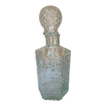 Hexagonal glass carafe