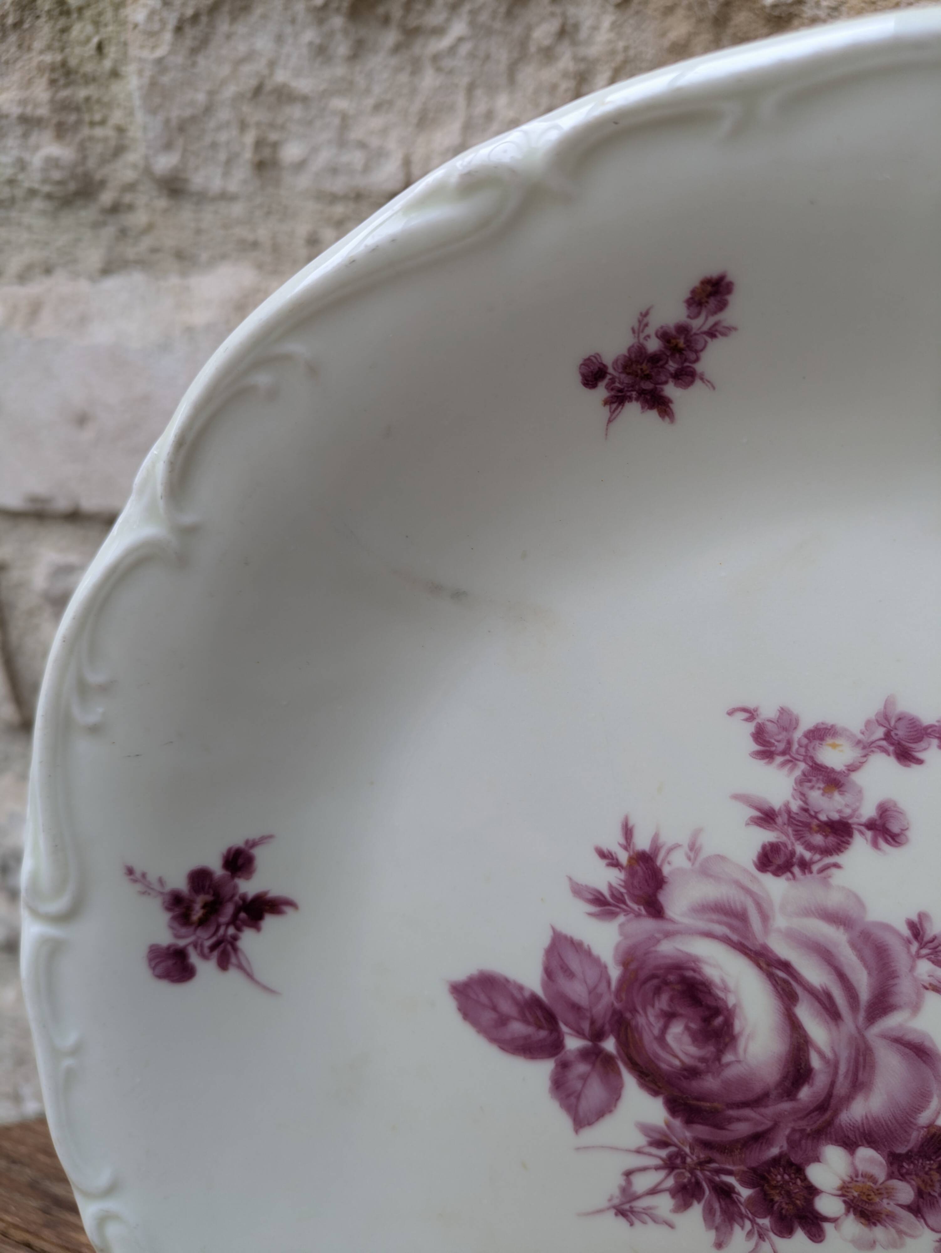 Deep plate in Sologne porcelain Larchevèque extra hard enamel